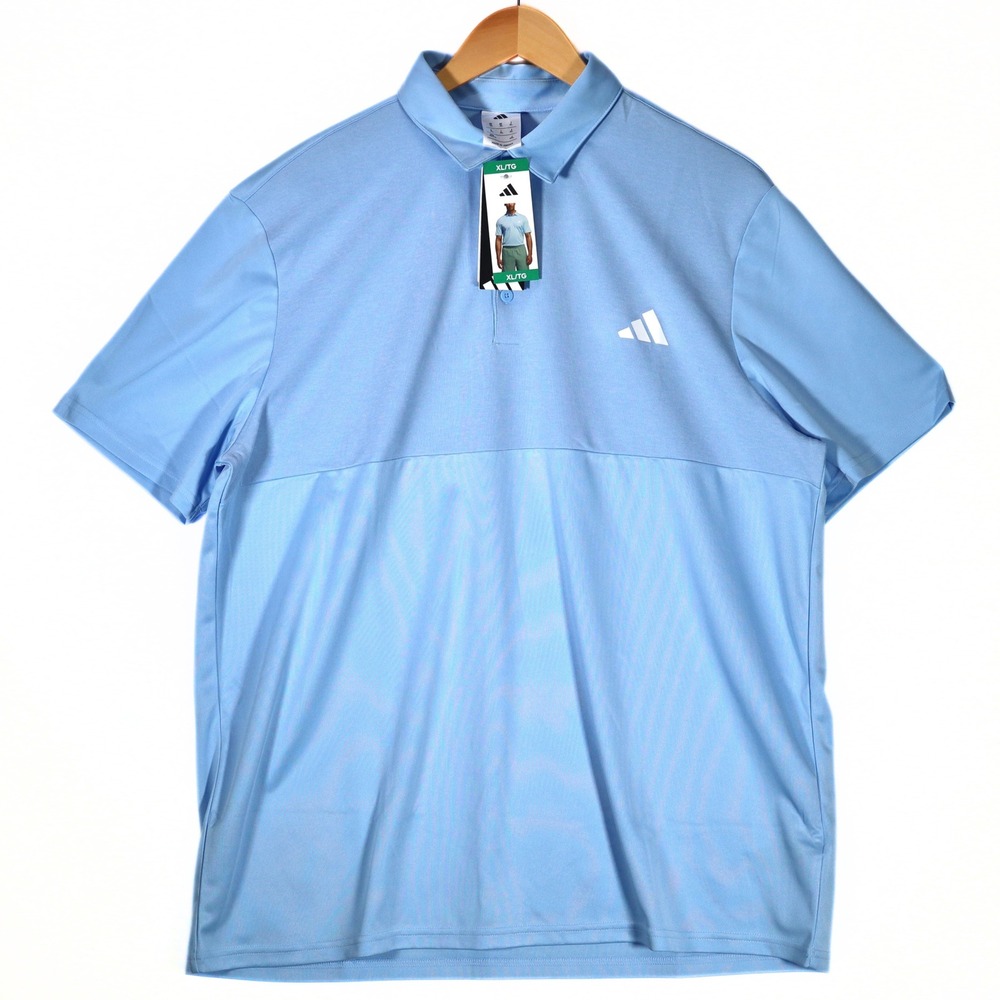 Adidas Mens XL Blue Polo Shirt NWT Golf Active Performance Casual Top